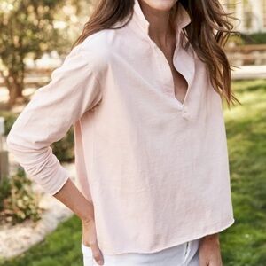 Frank & Eileen - Patrick Popover Henley sweatshirt in No Filter Rose size Medium